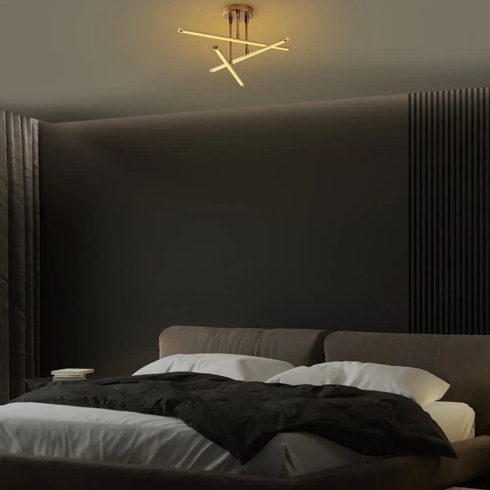 Plafoniera LED in oro 26x51 cm Ledflower - Opviq lights