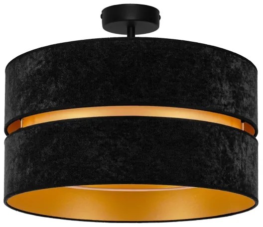 Duolla - Lampadario a plafone DUO 1xE27/15W/230V diametro 40 cm nero/oro