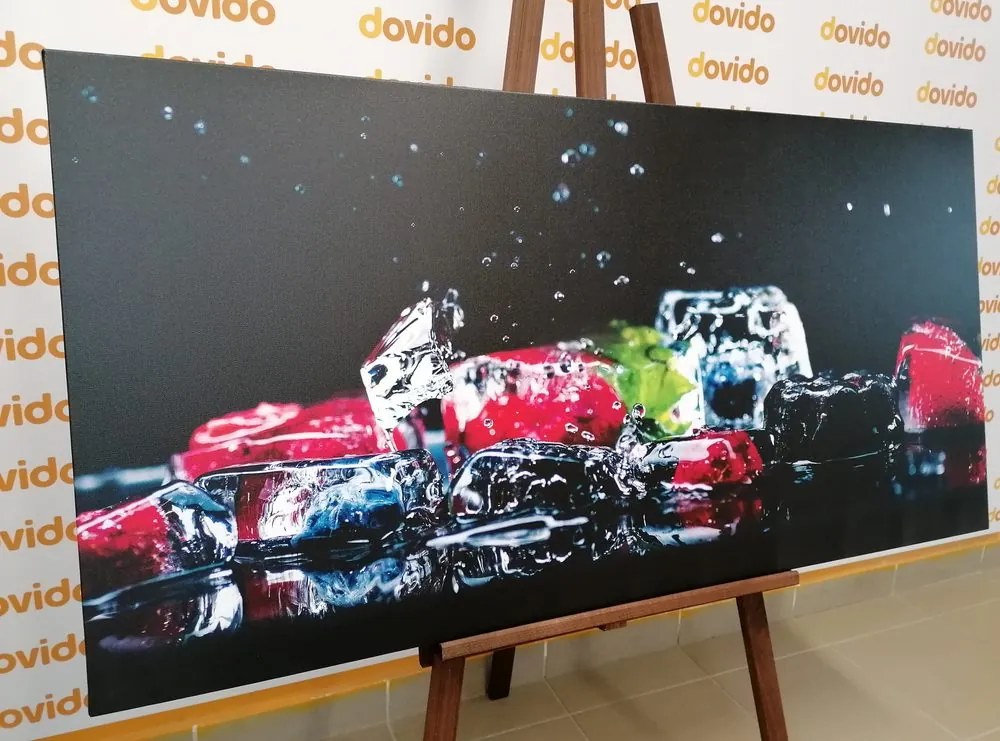 Quadro su tela – Cubetti di ghiaccio alla frutta