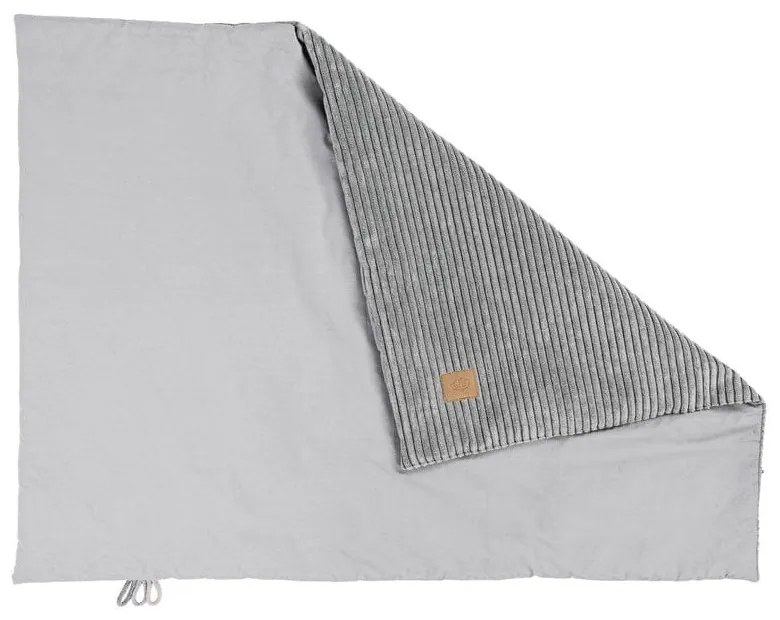 Coperta per bambini grigia in velluto a coste 100x77 cm – Meowbaby