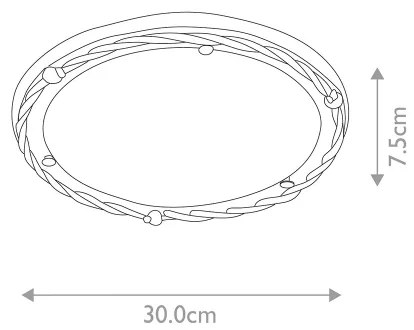 Elstead PB-F-B-BLACK - Plafoniera PEMBROKE 1xE27/60W/230V nero