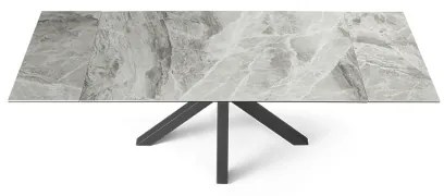 Tavolo cucina allungabile 240 cm piano grčs porcellanato Grigio JACKY