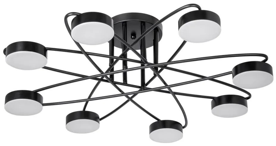 Lampadario a plafone LED 8xLED/7W/230V 3000-6000K diametro 70 cm nero