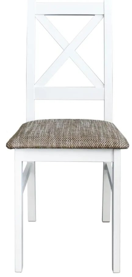 Sedia da pranzo NATE bianco/marrone