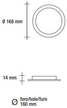 Vivida pannello led tondo bianco 12w 813lm 3000k (ULTIMI DISPONIBILI - N°6)