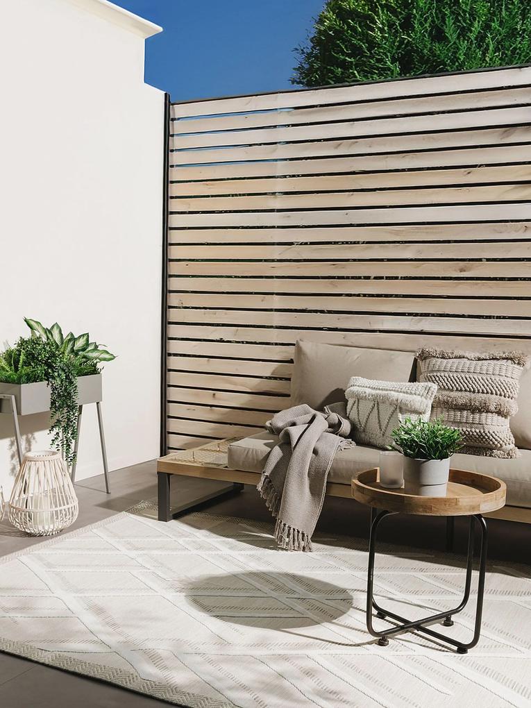 benuta Basic Tappeto per interno ed esterno Flora Crema 120x170 cm - Tappeto outdoor per balcone, terrazzo e giardino