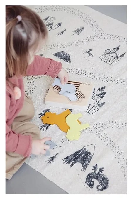 Puzzle a inserimento in legno Lion - Kindsgut