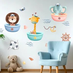 Carte adesive per pareti - Piccoli marinai safari | Inspio