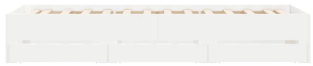 Giroletto con Cassetti Bianco 90x190 cm in Legno Multistrato