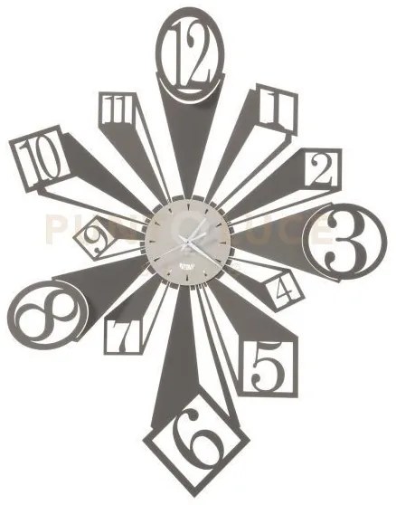 Orologio da parete scomposto slang fango e avorio in ferro 58x74cmh