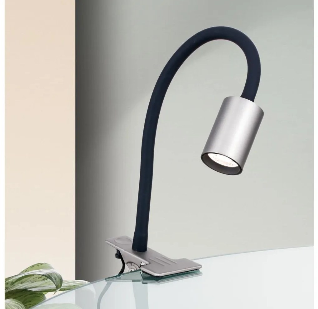 Orion Str 10-489- LED Lampada da tavolo flessibile con clip KURT LED/5W/230V argento