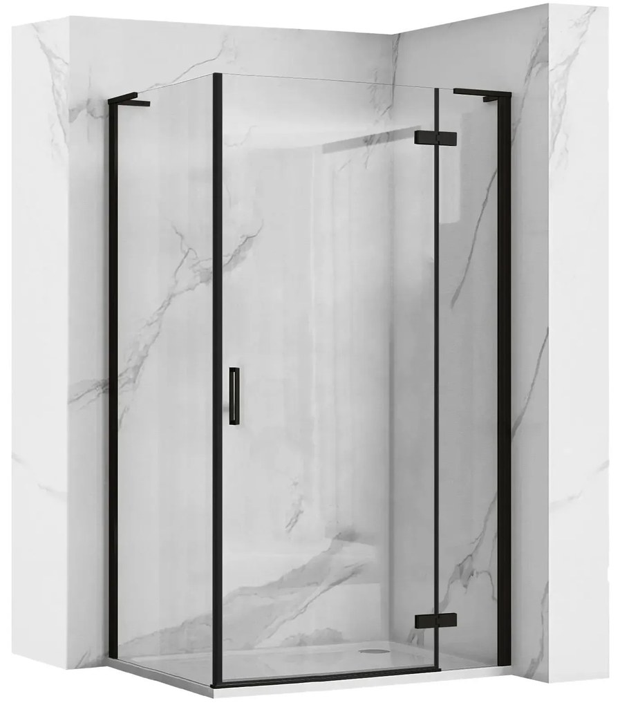 Cabina doccia REA Hugo Black 100x80