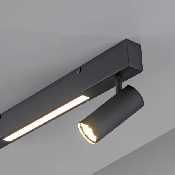 Schöner Wohnen 11793-18 - Faretto LED DANTE 2xGU10/10W+LED/7,2W nero