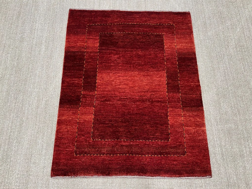 Loribaft Tappeto 100 x 120 Rosso (Iran) Annodato A Mano