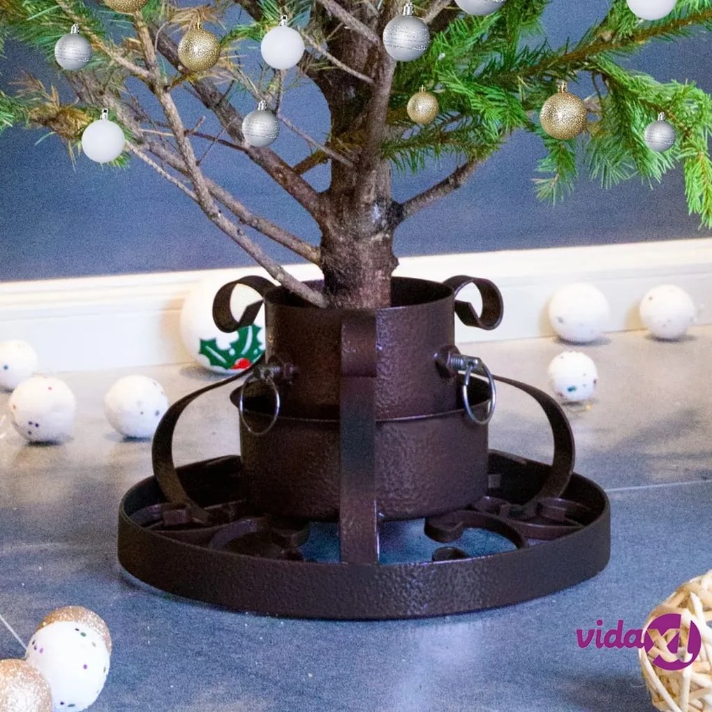 vidaXL Base per Albero di Natale Rame Anticato 29x29x15,5 cm
