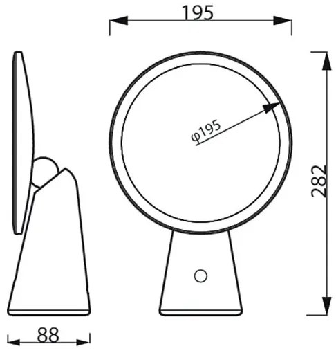 Philips - Specchio cosmetico dimmerabile con retroilluminazione LED MIRROR LED/4,5W/5V