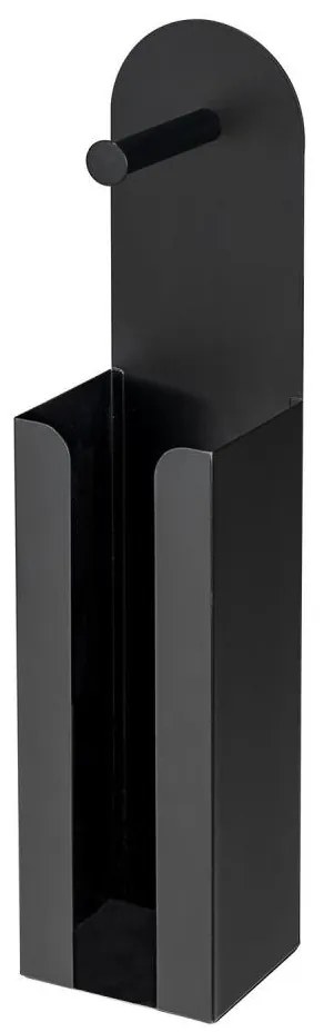 WENKO 26059100 - Porta rotoli AGIRA 12x54 cm nero