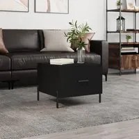 Tavolino da Salotto Nero 50x50x40 cm in Legno Multistratocod mxl 127337