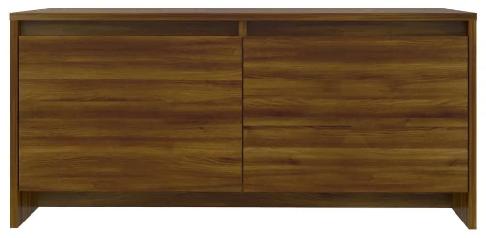 Tavolino da salotto rovere marrone 90x50x41,5 cm in truciolato