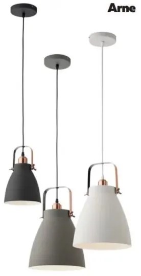 Redo 01-1275 - Lampadario a sospensione con filo ARNE 1xE27/42W/230V grigio