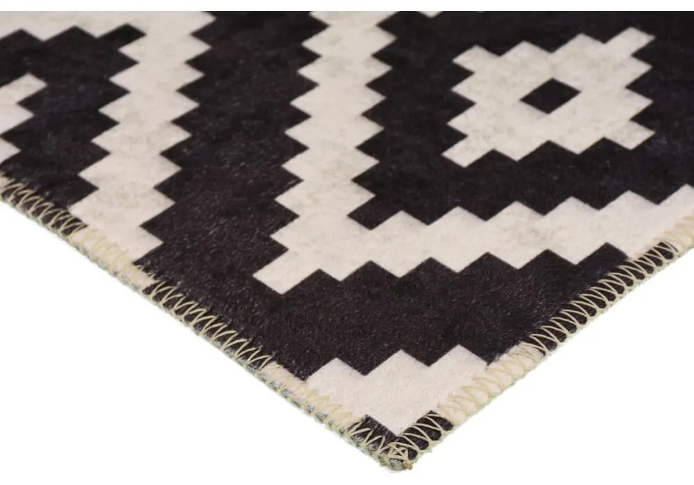 Tappeto lavabile nero 230x160 cm - Vitaus