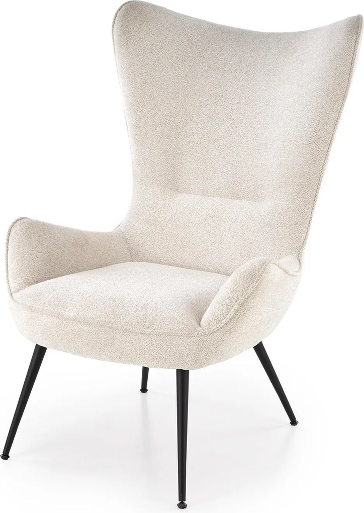Poltrona Jukon in tessuto Raven crema