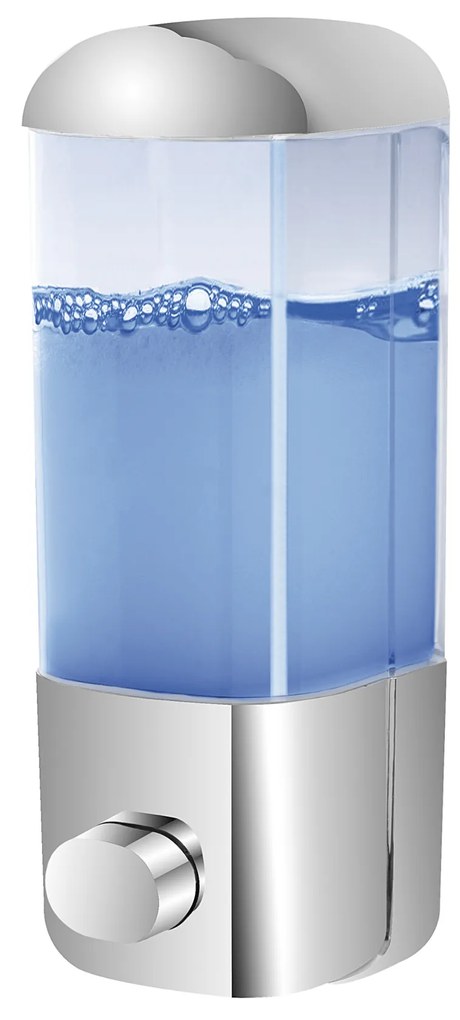 Dispenser Sapone a Parete 500 Ml Feridras "Bianco" Cromo Lucido