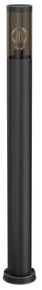 Paletto da Giardino Nero 100cm DarkLight Acciaio INOX base E27 Colore Nero