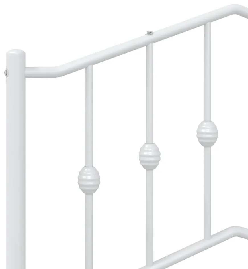 Testiera in metallo bianco 80 cm