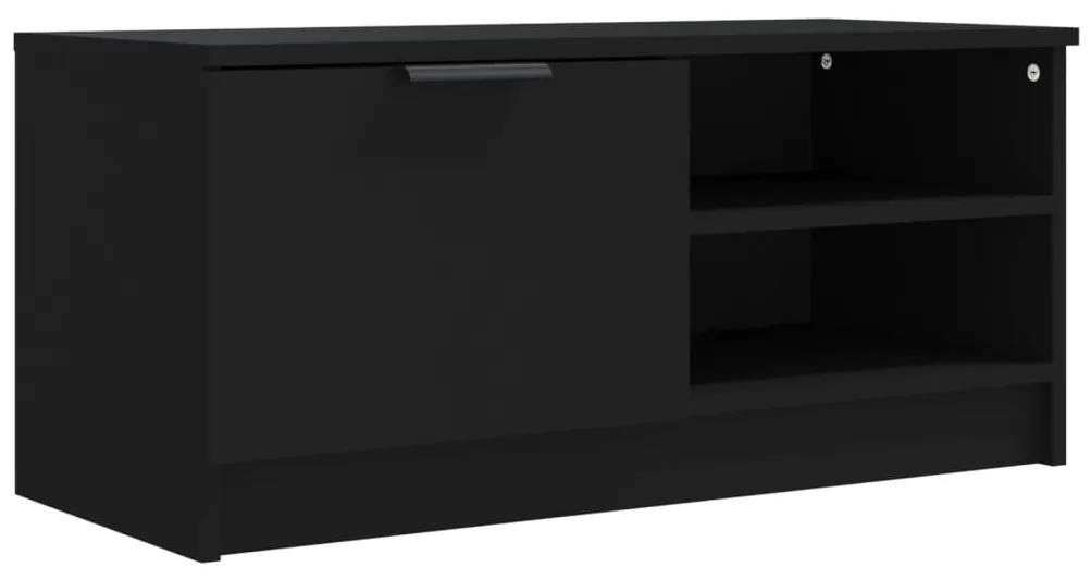 Mobili Porta TV 2 pz Neri 80x35x36,5 cm in Legno Multistrato
