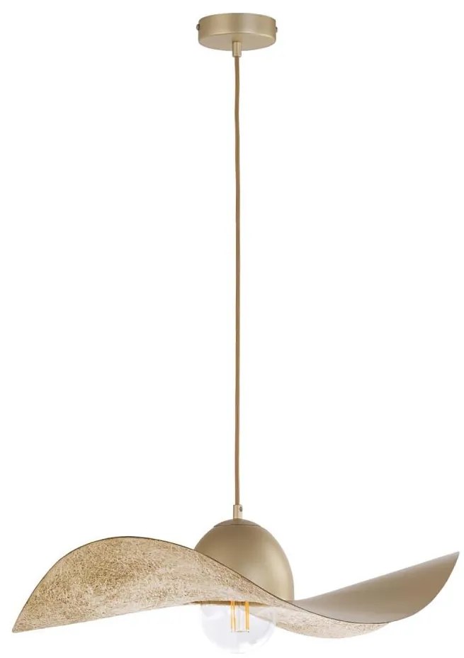 Lampadario a sospensione con filo KAPELLO 1xE27/60W/230V diametro 55 cm oro