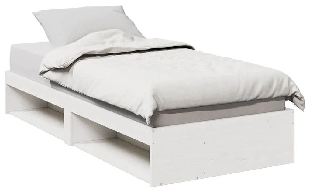 Dormeuse Senza Materasso Bianca 90x190 Cm Legno Massello Pino /
