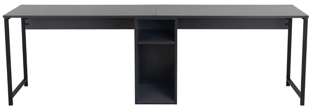 Scrivania doppia 240x74x60 cm antracite Twin