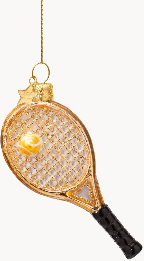 Addobbo di Natale in vetro soffiato Tennis Racket