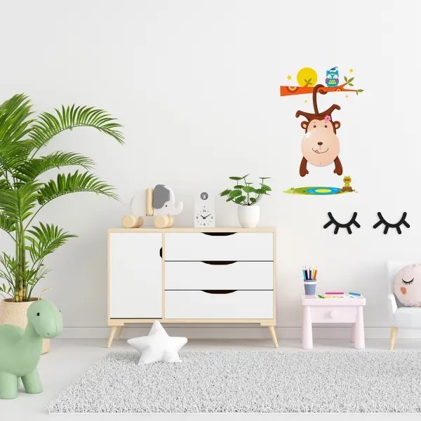 LED Lampada da parete per bambini MONKEY LED/0,6W/3xAAA
