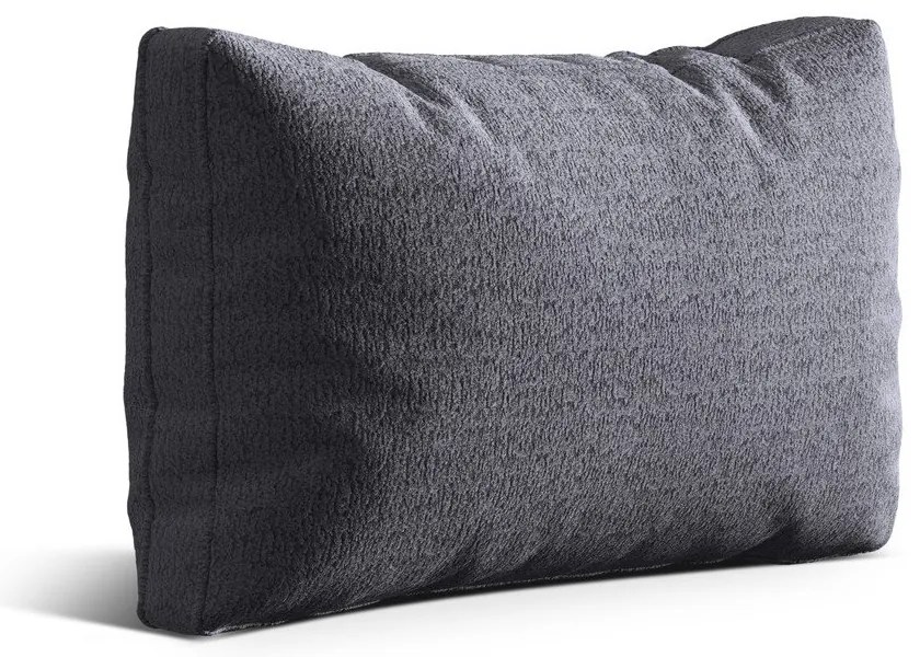 Cuscino per divano grigio scuro con rivestimento in bouclé Kemi – Cosmopolitan Design