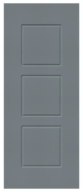 Pannello per porta d'ingresso P012 pellicolato pvc grigio L 92  x H 210.5 cm, Sp 6 mm apertura reversibile