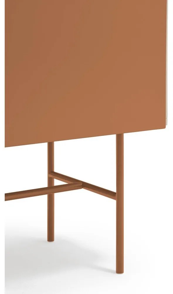 Cassettiera bassa con ante scorrevoli in mattone/beige 180x91 cm Nube - Teulat