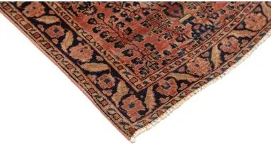 Antik Stilizzato Rosso Ruggine Blu Scuro Corsia 75x195 Cm