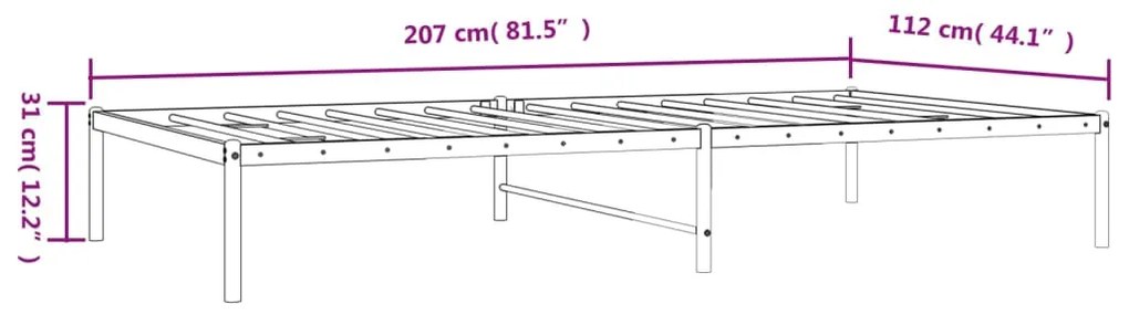 Giroletto Metallo Bianco 107x203 cm