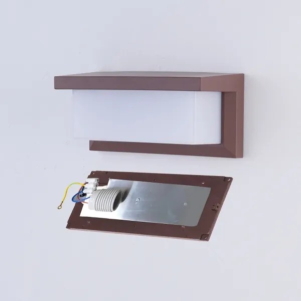 Brilagi - LED RGBW Applique da esterno BRICKY 1xE27/9W/230V marrone IP54