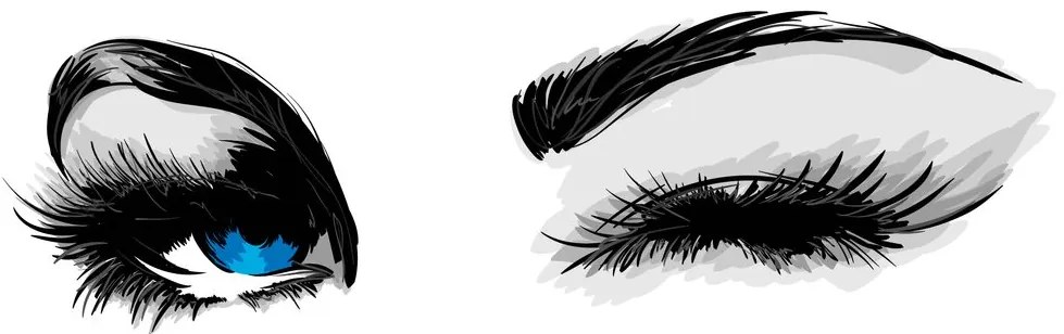 Carta da parati – Occhi femminili che ammiccano