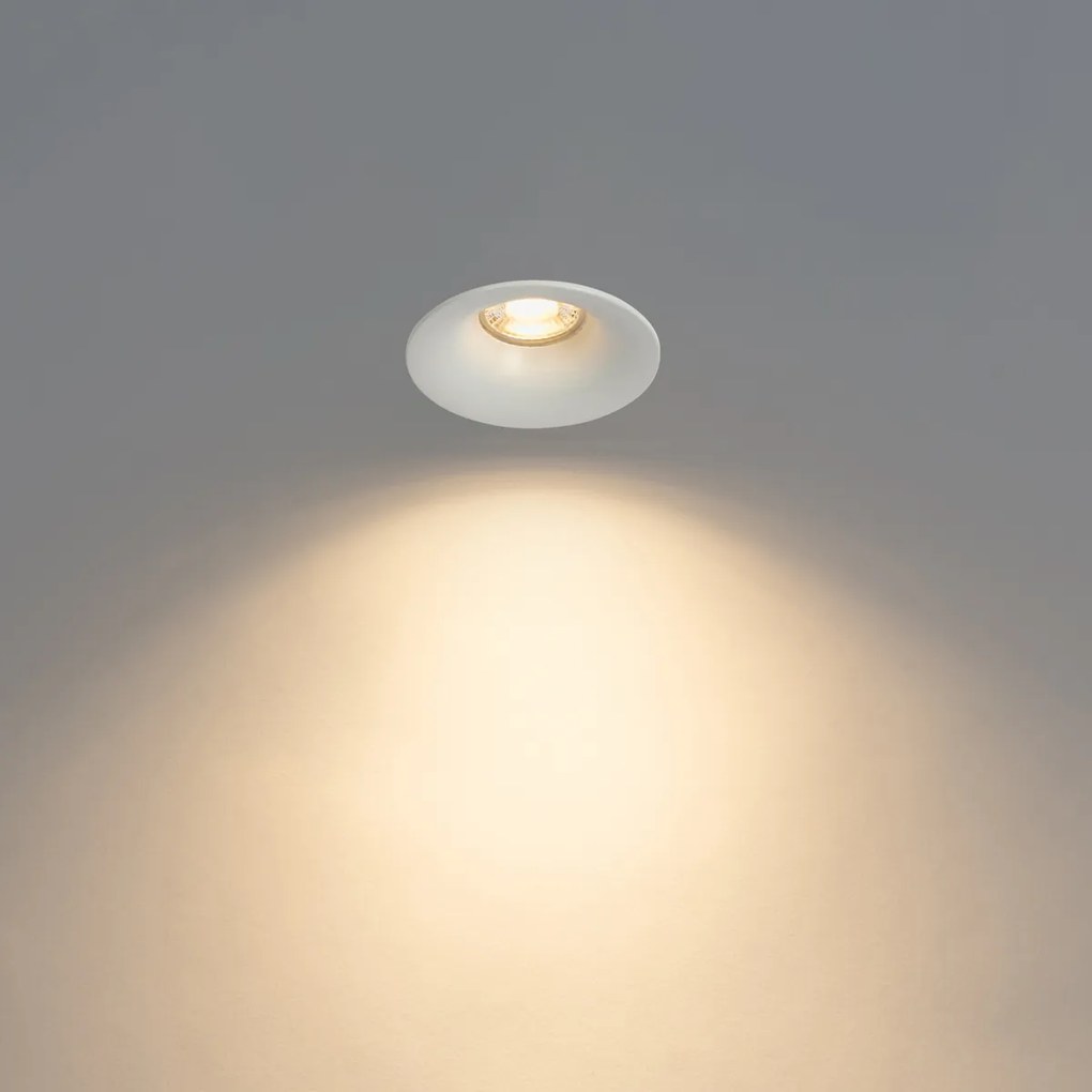 Set di 6 faretti incasso bianchi GU10 50mm - Gijs