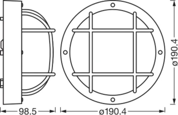 Osram - Lampada da parete per esterni BULKHEAD 1xE27/10W/230V Ø 19 cm IP54 bianca