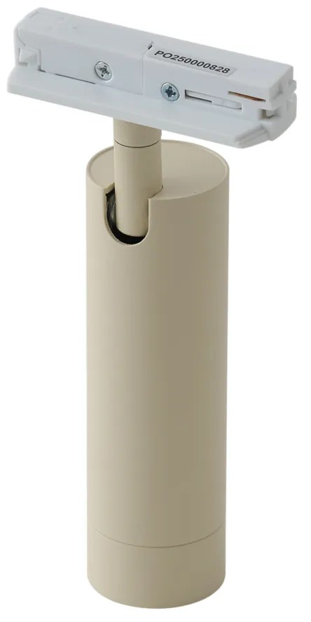 Faretto moderno beige con adattatore bianco per sistema a binario monofase GU10 35mm - Iconic Jeana Luxe
