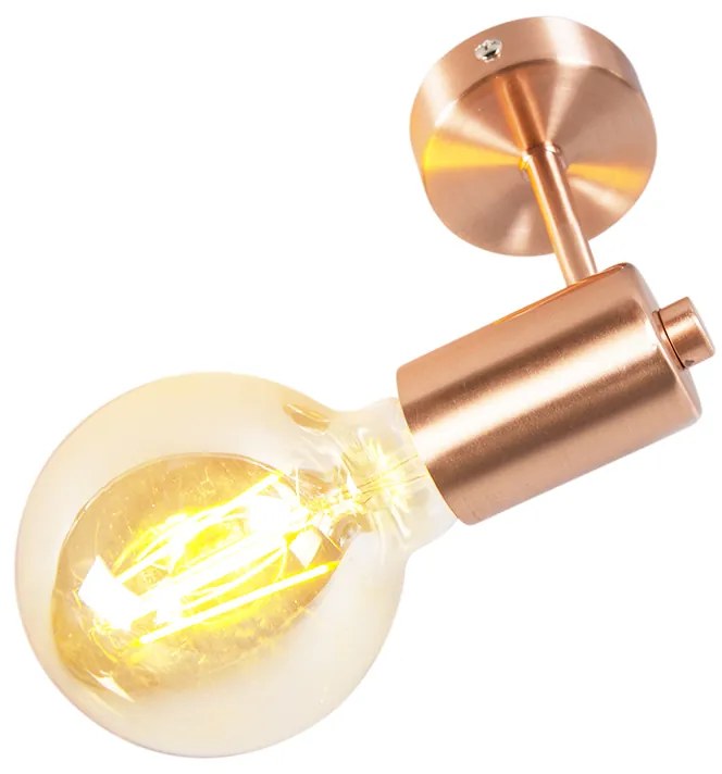 Lampada da parete Art Déco intelligente in rame incl. Lampadina WiFi G95 - Facil