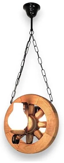 Brilagi - Lampadario a sospensione con catena ROATA 2xE14/40W/230V faggio