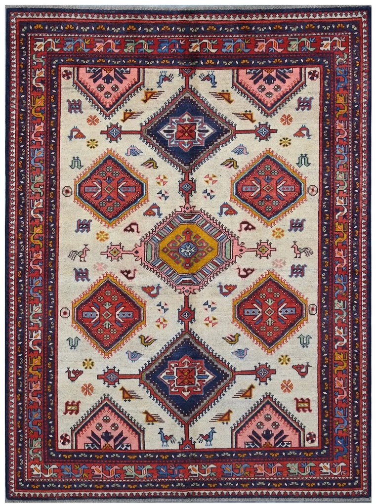 Kazak Tappeto 150x200 (Pakistan) Annodato A Mano