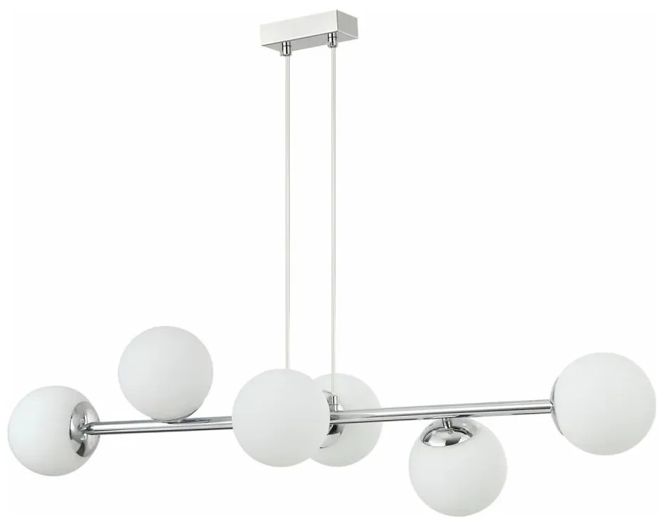 Lampadario a sospensione con cavo MADDIE 5xE14/5W/230V cromo lucido