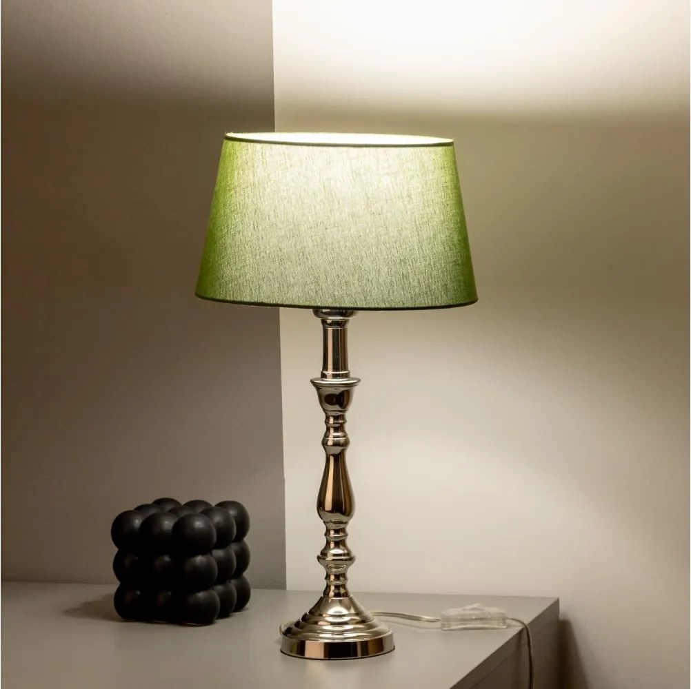 Brilagi - Lampada da tavolo CERIA 1xE27/60W/230V diam. 25 cm cromato lucido/verde